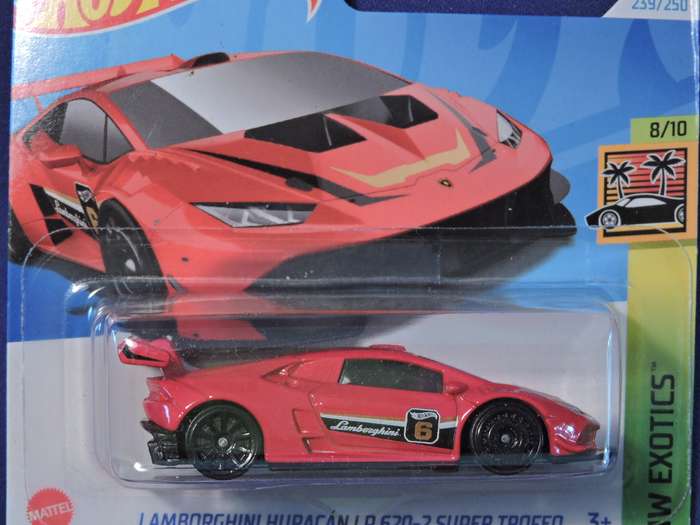 Hot Wheels  LAMBORGHINI HURACAN LP 620-2 SUPER TROFEO ( Red #6 ) Supercar