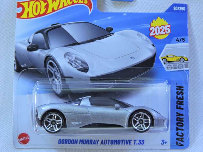 Hot Wheels GORDON MURRY AUTOMOTIVE T.33 ( Silver ) Supercar