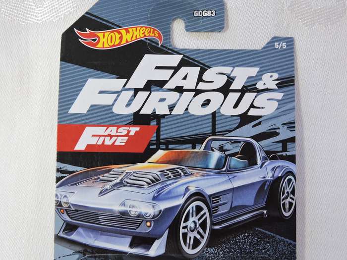 Hot Wheels CHEVY CHEVROLET Corvette Grand Sport ( Silver )  Fast & Furious Long Card 5/5