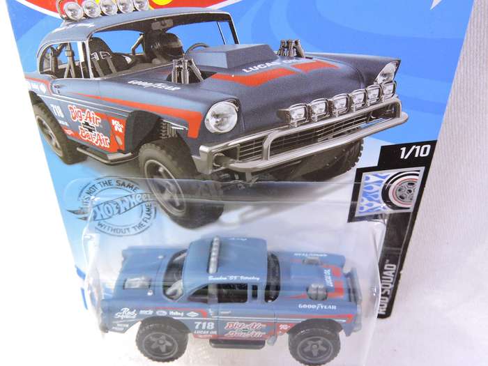 Hot Wheels CHEVY CHEVROLET Big-Air Bel-Air ( Grey #718 ) Long Card