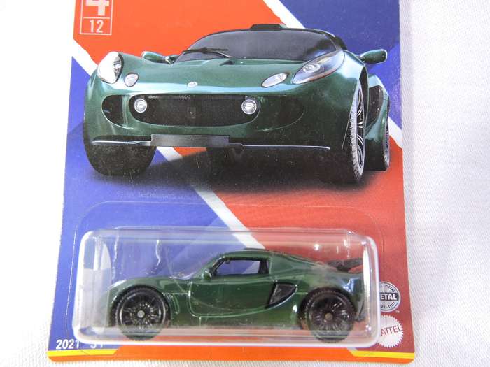 Matchbox LOTUS EXIGE ( Bottle Green ) UK 4/12 Long Card  Like Hot Wheels