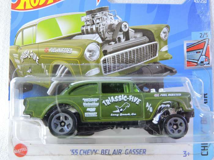 Hot Wheels CHEVY CHEVROLET Bel Air Gasser ( Green Triassic-five )