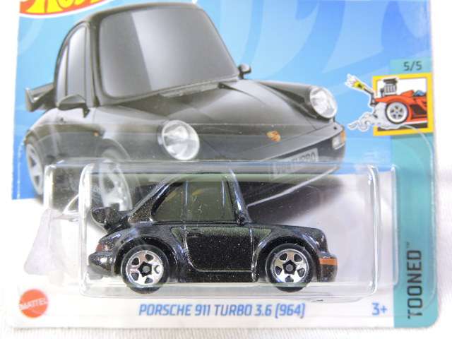Hot Wheels PORSCHE 911 Turbo 3.6 [964]  ( Black ) Tooned