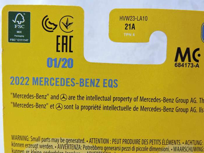 Matchbox MERCEDES BENZ EQS 580 (  Red  MIB ) Like Hot Wheels
