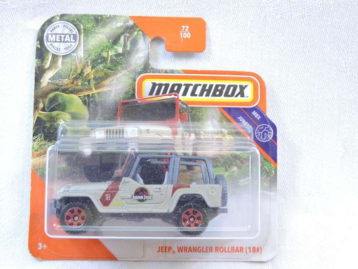 Matchbox JEEP Wrangler ( Jurassic Park ) 72/100   Like Hot Wheels