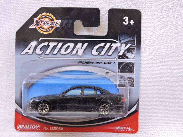 Action City MERCEDES BENZ E55 AMG ( Real Toy Black ) Like Hot Wheels
