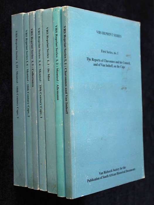 VAN RIEBEECK SOCIETY FACSIMILE REPRINTS OF VOLS. 1, 2, 3, 4, 5, 6, & 25 OF THE FIRST SERIES