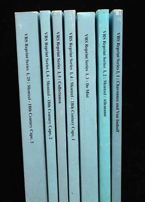 VAN RIEBEECK SOCIETY FACSIMILE REPRINTS OF VOLS. 1, 2, 3, 4, 5, 6, & 25 OF THE FIRST SERIES
