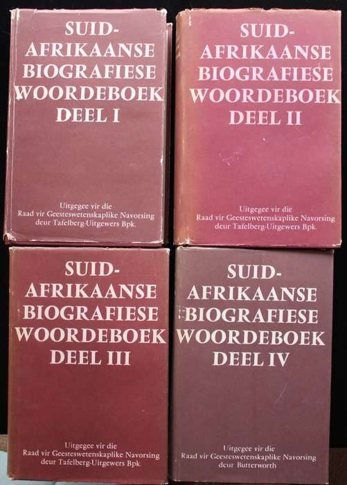 SUID-AFRIKAANSE BIOGRAFIESE WOORDEBOEK - DEEL 1, 2, 3, en 4