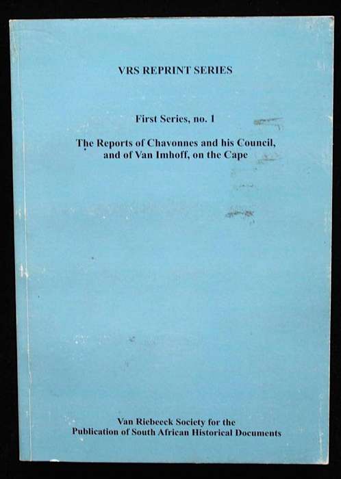 VAN RIEBEECK SOCIETY FACSIMILE REPRINTS OF VOLS. 1, 2, 3, 4, 5, 6, & 25 OF THE FIRST SERIES