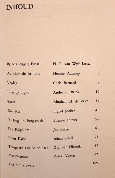 WINDROOS - verhale deur 10 sestigers - SKAARS EERSTE EDIESIE 1964
