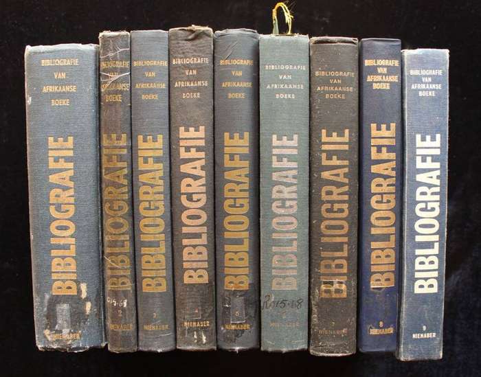 BIBLIOGRAFIE VAN AFRIKAANSE BOEKE - DEEL 1 - 9 (VOLLEDIG) - P.J. Nienaber