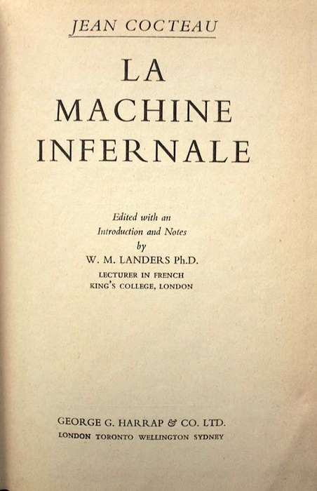 LA MACHINE INFERNALE - JEAN COCTEAU (1957)