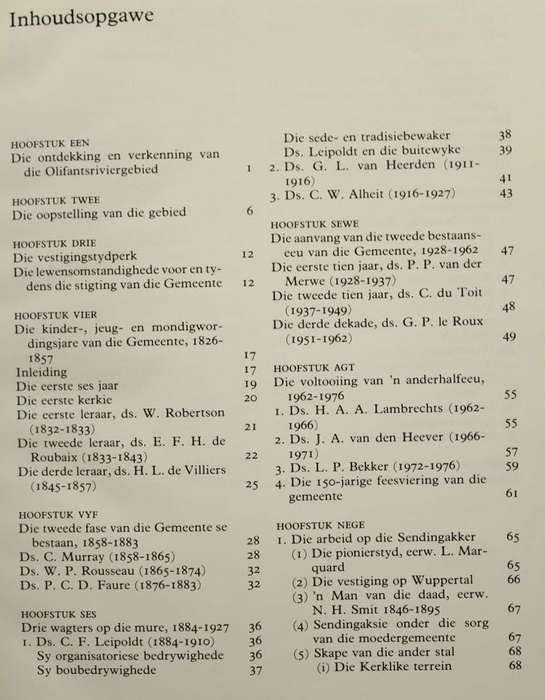 VAN ROODEZAND TOT GARIEP: DIE 150-JARIGE BESTAAN VAN DIE N.G. GEMEENTE CLANWILLIAM - D.A. KOTZE