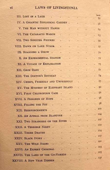 LAWS OF LIVINGSTONIA - W.P. LIVINGSTONE (1921)