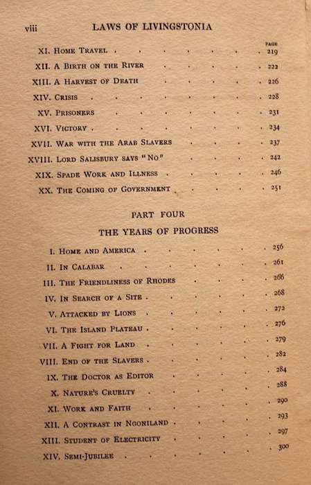 LAWS OF LIVINGSTONIA - W.P. LIVINGSTONE (1921)