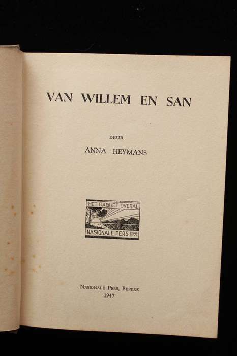 VAN WILLEM EN SAN - ANNA HEYMANS (1947)