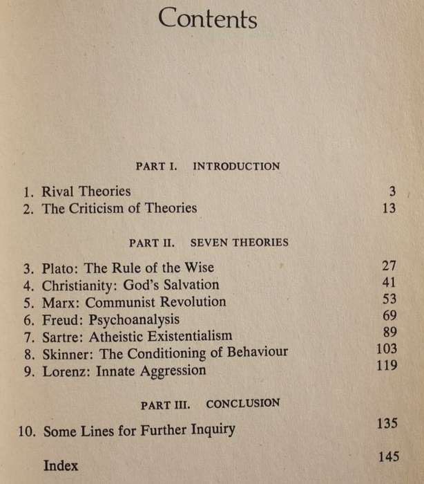 SEVEN THEORIES OF HUMAN NATURE by Leslie Stevenson - Freud, Lorenz, Marx, Sartre, Skinner, Plato