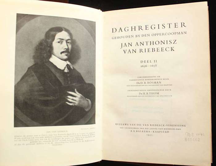 JOURNAL OF JAN VAN RIEBEECK - ORIGINAL DUTCH EDITION 3 VOLS. (1952-57) DAGHREGISTER