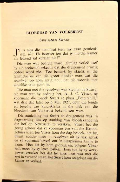 WARE SUID-AFRIKAANSE MOORDVERHALE - JOHANN VAN DER POST (1949)