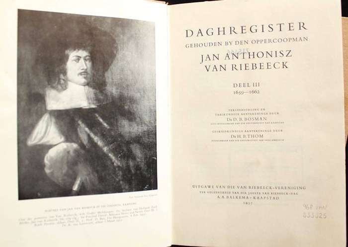 JOURNAL OF JAN VAN RIEBEECK - ORIGINAL DUTCH EDITION 3 VOLS. (1952-57) DAGHREGISTER