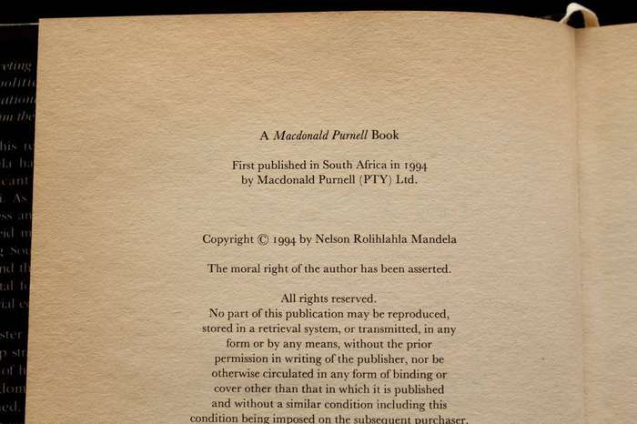 LONG WALK TO FREEDOM by Nelson Mandela - first edition 1994