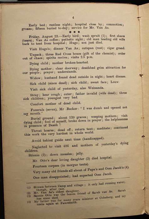 WOMAN'S ENDURANCE (1904) - A DIARY OF LIFE IN ONE OF THE CONCENTRATION CAMPS DURING THE BOER WAR