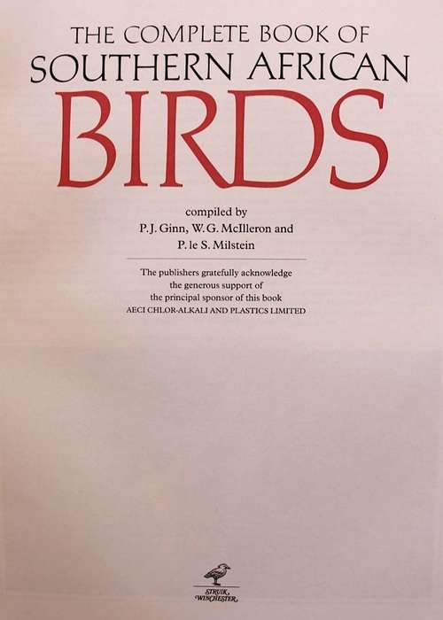 THE COMPLETE BOOK OF SOUTHERN AFRICAN BIRDS (1989) - COLLECTORS' EDITION