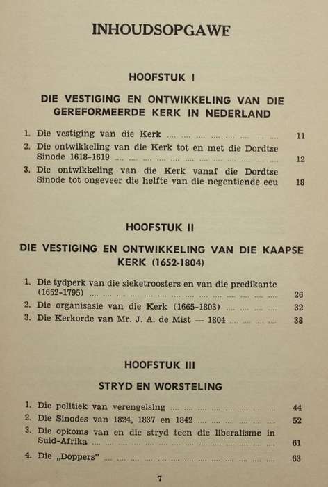 DIE ONTSTAAN VAN DIE GEREFORMEERDE KERK IN SUID-AFRIKA - DR. B.R. KRUGER