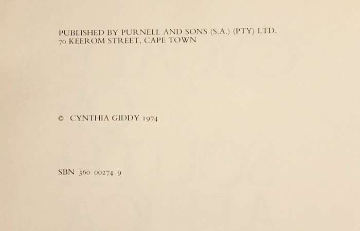 CYCADS OF SOUTH AFRICA - CYNTHIA GIDDY (1974) - FIRST EDITION