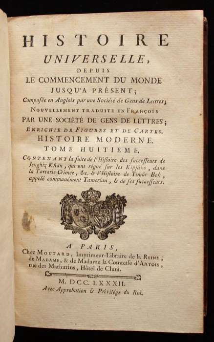 HISTOIRE UNIVERSELLE (1782)