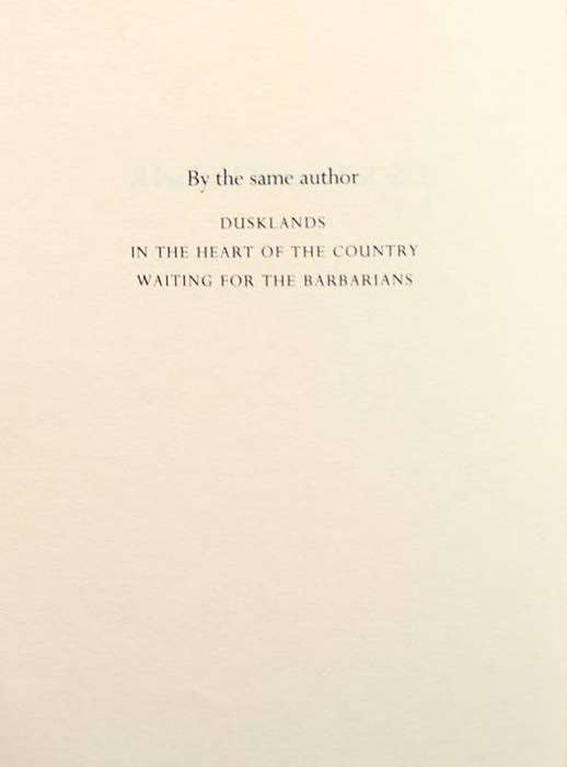 LIFE & TIMES OF MICHAEL K - J.M. COETZEE (1983)