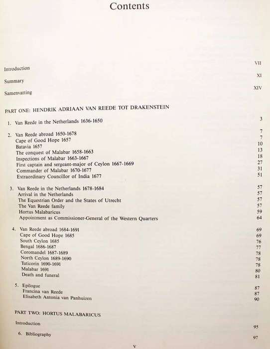 HENDRIK ADRIAAN VAN REEDE TOT DRAKENSTEIN (1636-1691) AND HORTUS MALABARICUS - J. HENIGER (1986)