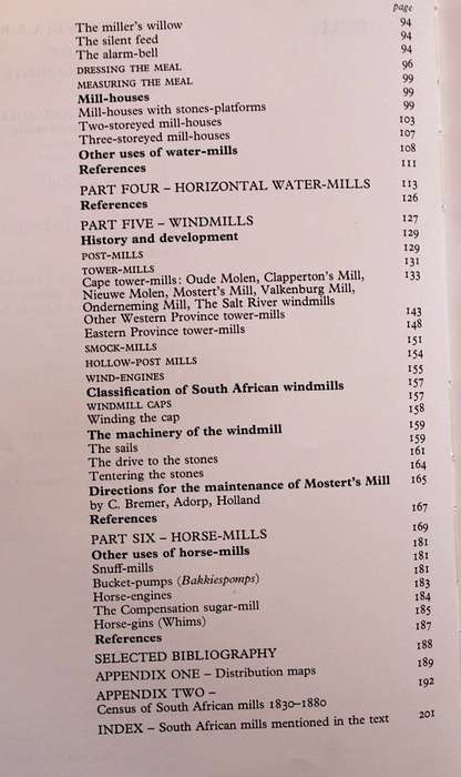 WATER-MILLS WINDMILLS AND HORSE-MILLS OF SOUTH AFRICA - JAMES WALTON (1974) - INSCRIBED BY AUTHOR