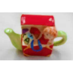 MINIATURE RED ROSE NURSERY RHYME TOY BOX TEAPOT - IDEAL FOR YOUR PRINTERS TRAY OR DECOR