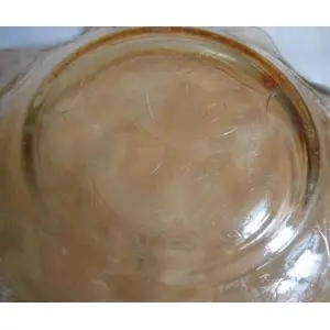 FLORA GOLD-LOUISE PATTERN LARGE 23 CM CARNIVAL GLASS BOWL (3) THIS BOWL HAS A COLOUR FLAW