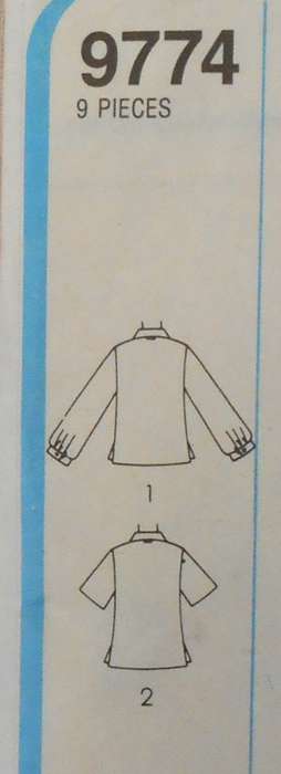SIMPLICITY 9774 TOP STITCHED FRONT BUTTON SHIRT SIZE 14 BUST 92 CM COMPLETE