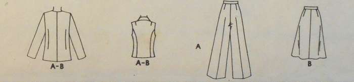 McCALLS 5625 UNLINED JACKET-WAISTCAOT-SKIRT-PANTS SIZE 12-14-16 COMPLETE-UNCUT-F/FOLDED