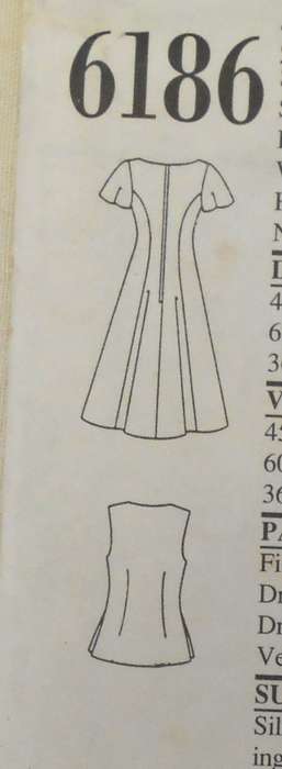 NEW LOOK PATTERNS 6186 DRESS & WAISTCOAT SIZE 8-18 COMPLETE-CUT TO 12