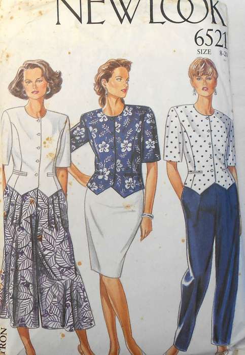 NEW LOOK PATTERNS 6521 TOP-SKIRT-PANTS-CULOTTES SIZE 8-20 COMPLETE CUT TO 12
