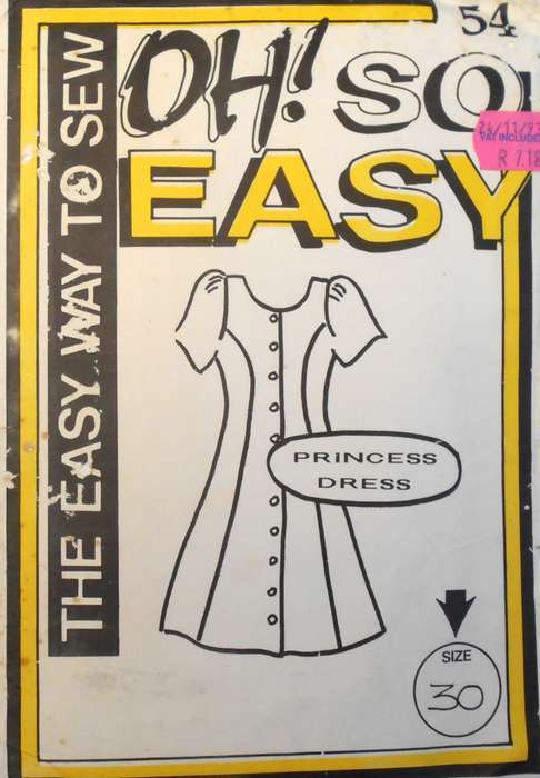 OH SO EASY PATTERN 54 LADIES PRINCESS DRESS SIZE 30 - COMPLETE