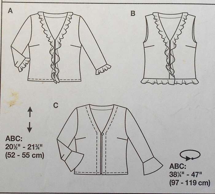 BURDA 8806 BLOUSE SIZE 10-20 COMPLETE -CUT TO 10