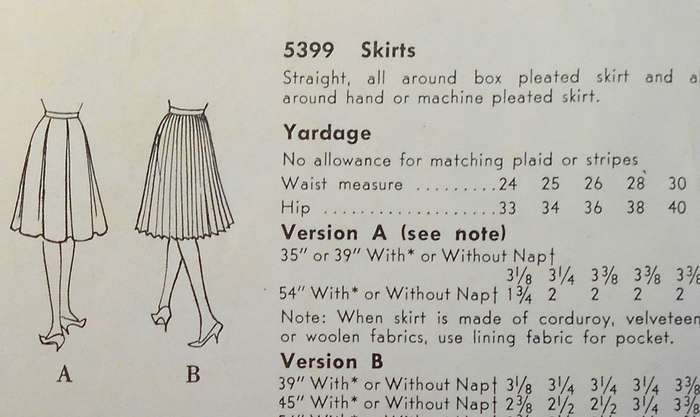 VINTAGE VOGUE 5399 SKIRTS SIZE 16 WAIST 28 COMPLETE
