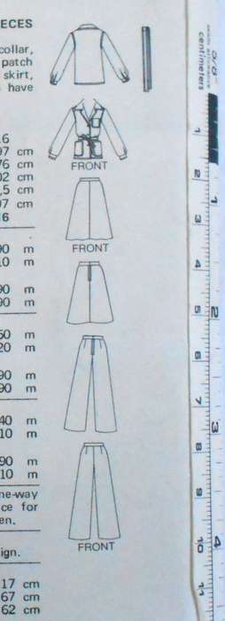 BUTTERICK 5723 JACKET-SKIRT-PANTS-BELT SIZE 14 COMPLETE-UNCUT-F/FOLDED