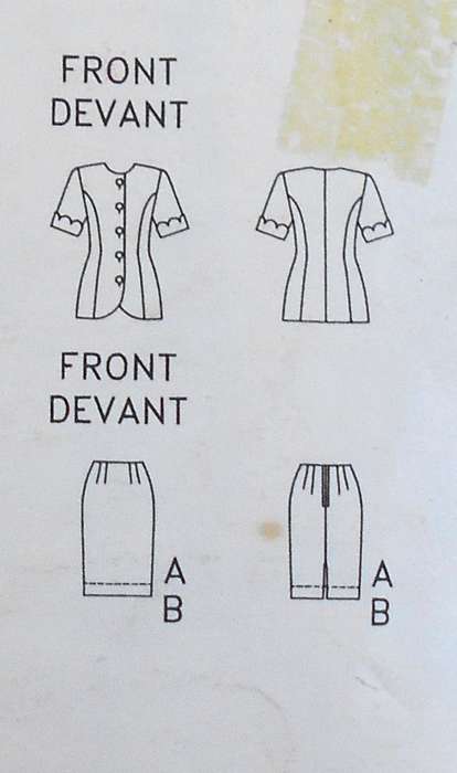 BUTTERICK 6586 TOP & SKIRT SIZE 12-14-16 COMPLETE-CUT TO 16
