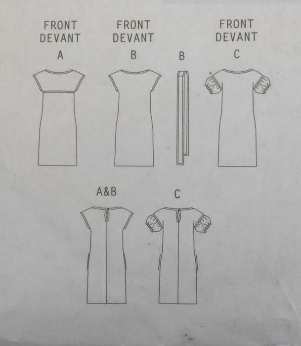 BUTTERICK B5211 DRESS WITH OPEN BACK NECK SIZE 8-10-12-14 COMPLETE-CUT TO 14