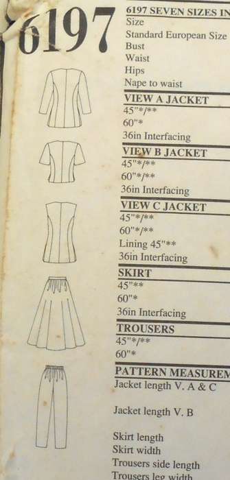 NEW LOOK PATTERNS 6197 DRESS-JACKET-TOP-SKIRT-PANTS SIZE 10-24 COMPLETE-CUT TO 12