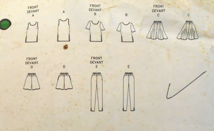 VOGUE 2905 TOP-SPLIT SKIRT-SHORTS & PANTS SIZE 12-14-16 COMPLETE-CUT TO 16