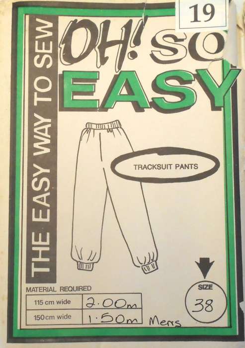 OH SO EASY 19 TRACKSUIT PANTS SIZE 38 COMPLETE-UNCUT-F/FOLDED