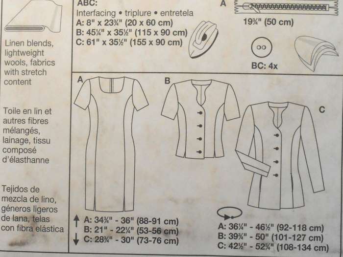 BURDA 8980 PANELLED DRESS & JACKET SIZE 10-12-14-16-18-20-22 COMPLETE PART CUT DRESS TO 22